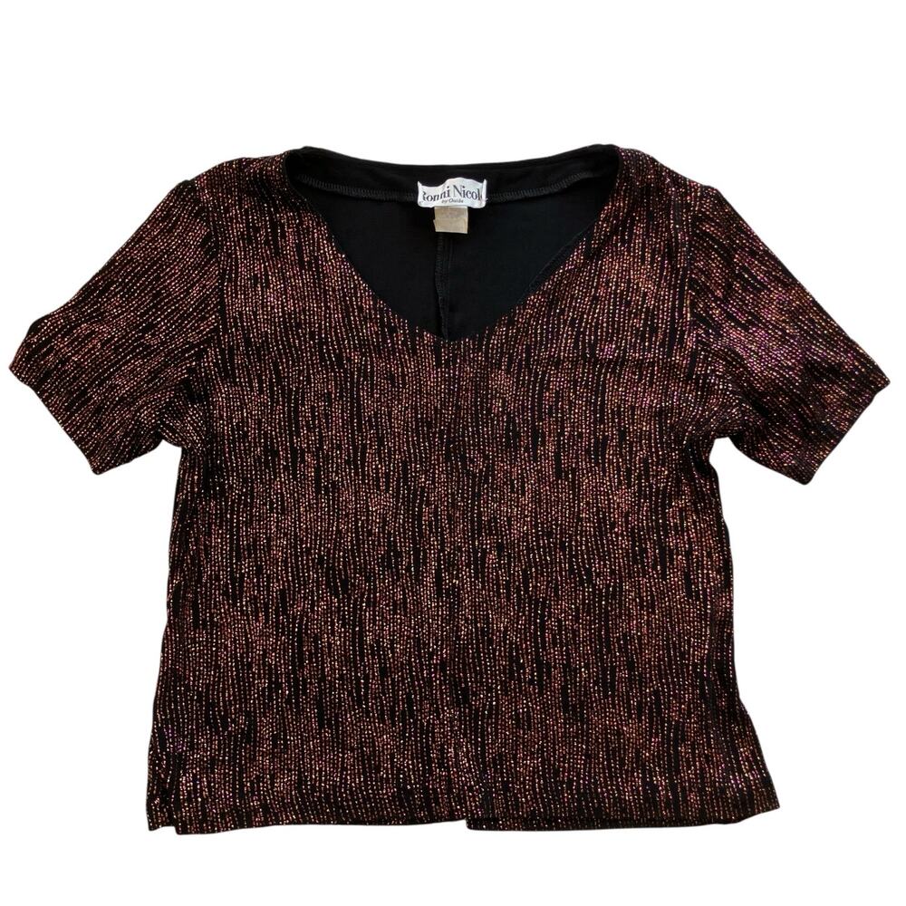 Ronni Nicole by Ouida Vintage 90s Sequin Top Size L Night Out Holiday